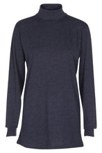 Load image into Gallery viewer, Roll collar sweater - Heather blue
