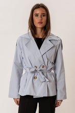 Load image into Gallery viewer, Sia Short Trenchcoat - Sky Blue
