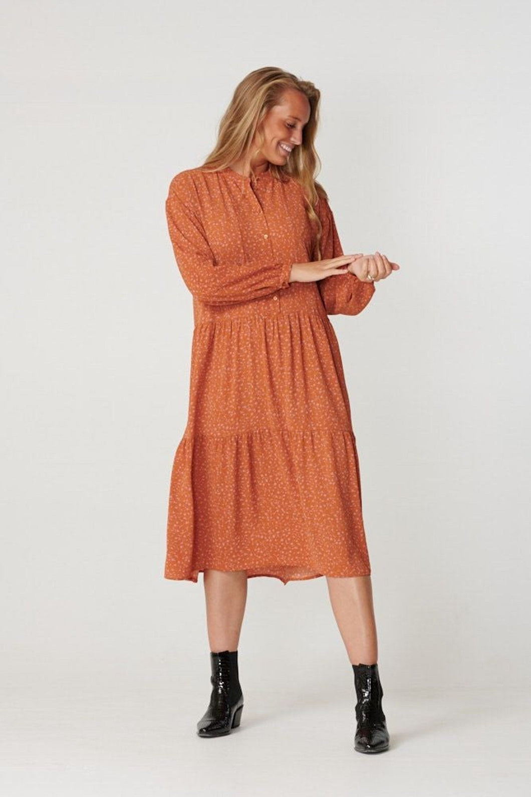 Robe Sara à manches longues - Rosa
