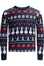 Load image into Gallery viewer, Snowflake Junior Pajamas - Navy
