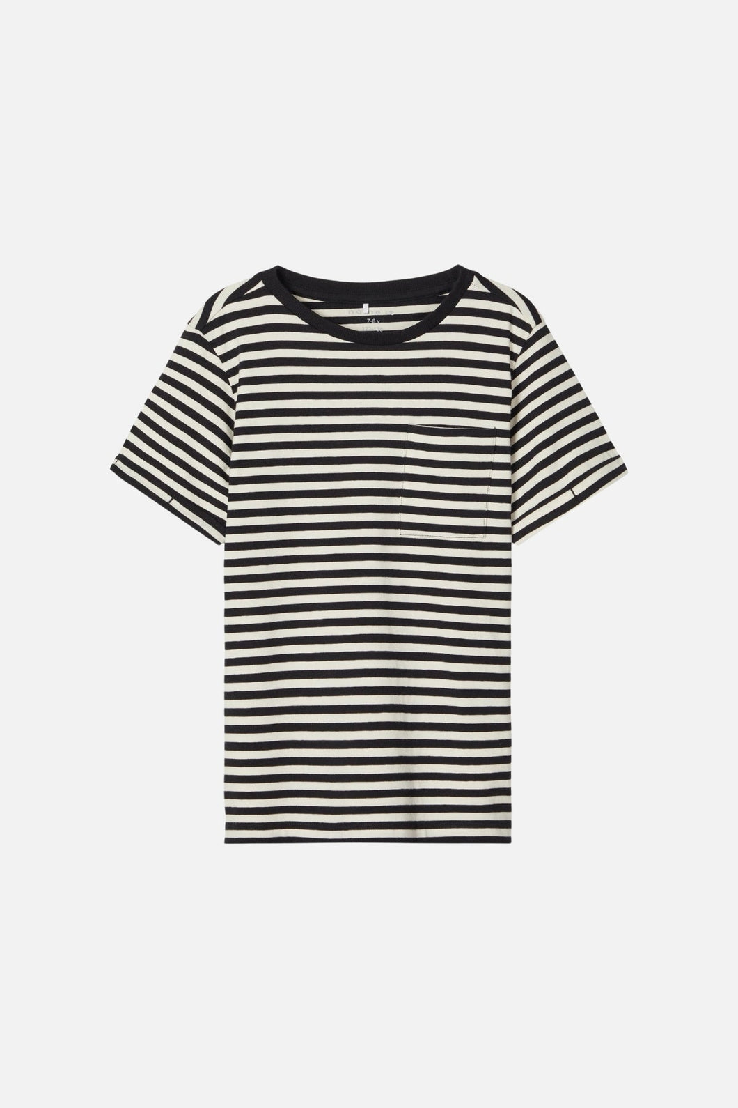 Striped t-shirt in organic cotton - Black