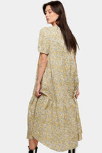 Charger l&#39;image dans la galerie, Robe longue Sovie - floral bleu et jaune
