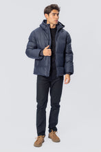 Cargar imagen en el visor de la galería, Coated Hooded Jacket - Navy

