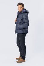 Cargar imagen en el visor de la galería, Coated Hooded Jacket - Navy
