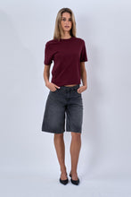 Load image into Gallery viewer, Boyfriend Tee - Burgundy Red
