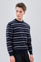 Cargar imagen en el visor de la galería, Striped Sweater - Dark Blue

