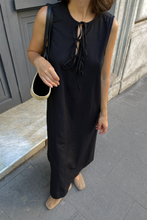 Load image into Gallery viewer, Jenna Tie Dress - Black
