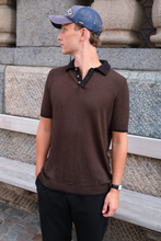 Load image into Gallery viewer, Knitted Polo - Brown
