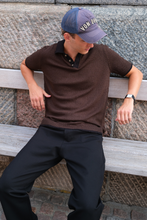 Load image into Gallery viewer, Knitted Polo - Brown
