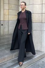 Load image into Gallery viewer, Ukino O-Neck Knit Cardigan - Chocolate Plum
