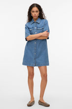 Charger l'image dans la galerie, Fenja Short Denim Dress - Medium Blue Denim
