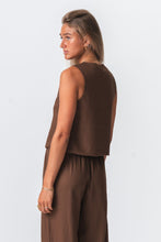 Load image into Gallery viewer, Linen Vest - Brown
