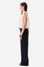 Load image into Gallery viewer, Wilma Top - Yellow/Brown Dots
