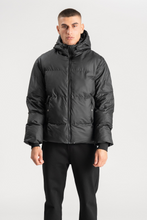 Charger l&#39;image dans la galerie, Coated Hooded Jacket - Black
