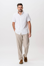 Charger l'image dans la galerie, Short Sleeve Linen Shirt - White

