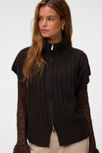 Carica l'immagine nel visualizzatore di Gallery, Bang Rib Highneck Zipper Vest - Chocolate Torte
