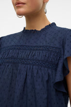 Cargar imagen en el visor de la galería, Trine Lace Top - Navy Blazer
