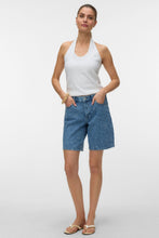 Load image into Gallery viewer, Tess Mr Long Denim Short - Medium Blue Denim - Heart
