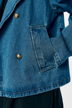 Cargar imagen en el visor de la galería, Tilla Gro L/S Denim Jacket - Medium Blue Denim
