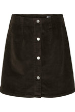 Load image into Gallery viewer, Etta Short Cord Skater Skirt - Chocolate Torte
