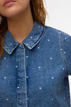 Afbeelding in Gallery-weergave laden, Dionne 2/4 Denim Shirt - Medium Blue Denim - Heart
