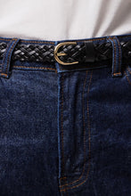 Charger l&#39;image dans la galerie, Avery Leather Braided Slim Belt - Black
