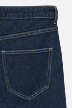 Load image into Gallery viewer, Tessa Fold Up Wide Denim Jeans - Dark Blue Denim
