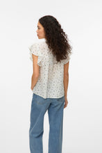 Afbeelding in Gallery-weergave laden, Trine Lace Top - Snow White AOP:Maguerite Blue Jasper
