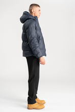 Cargar imagen en el visor de la galería, Coated Hooded Jacket - Navy
