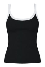 Load image into Gallery viewer, May Strap Top - Black-Bright White
