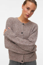 Carregar imagem no visualizador da galeria, Novah O-Neck Button Cardi - Brown Lentil Melange
