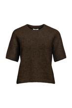 Carregar imagem no visualizador da galeria, Aggia S/S Knit Pullover - Seal Brown
