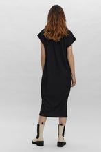 Load image into Gallery viewer, Phoenixy Cap Sleeve Calf Dress - Black
