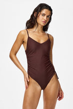 Carica l'immagine nel visualizzatore di Gallery, Baomi Ruching Swimsuit - Deep Mahogany
