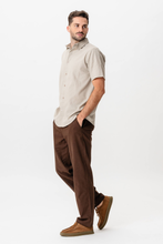 Load image into Gallery viewer, Short Sleeve Linen Shirt - Sand
