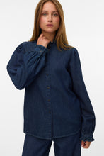 Load image into Gallery viewer, Atla Frill Dnm Shirt - Dark Blue Denim
