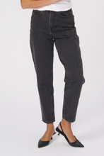 Load image into Gallery viewer, The Original Performance Mom Jeans - Washed Black Denim
