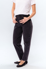 Load image into Gallery viewer, The Original Performance Mom Jeans - Washed Black Denim

