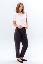 Load image into Gallery viewer, The Original Performance Mom Jeans - Washed Black Denim
