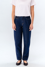 Load image into Gallery viewer, The Original Performance Mom Jeans - Dark Blue Denim
