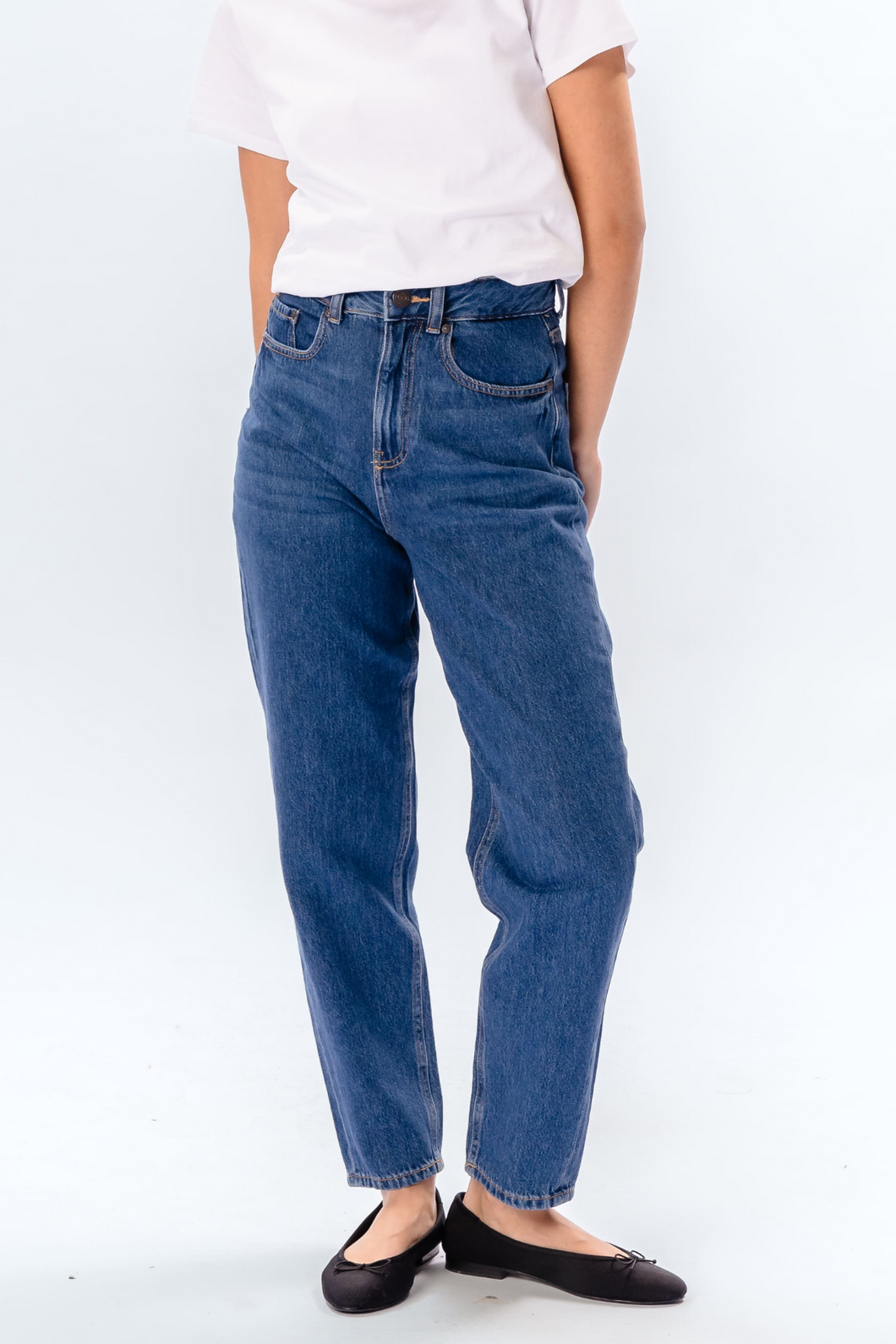 The Original Performance Mom Jeans - Medium Blue Denim