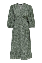Charger l&#39;image dans la galerie, Olivia 3/4 Wrap Midi Robe - Balsam Green
