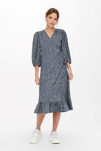 Carica l'immagine nel visualizzatore di Gallery, Olivia 3/4 Wrap Midi Abito - Mirage blu
