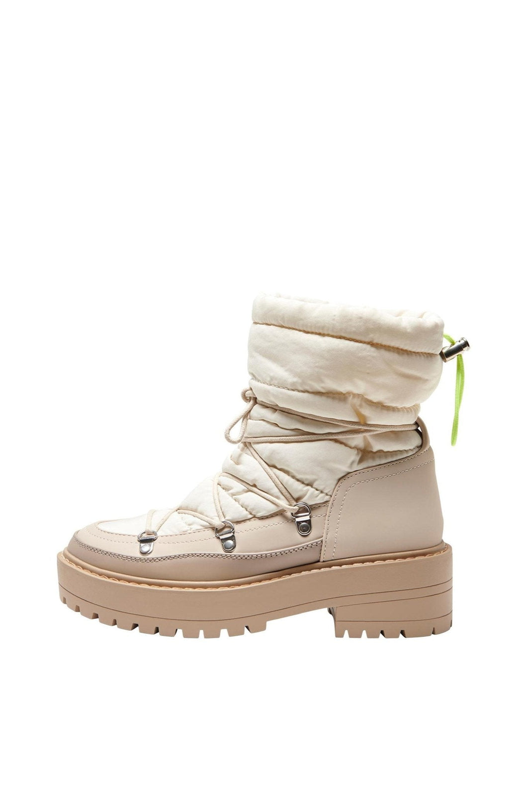 Bottes de la lune bandie - blanc