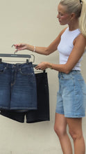Load and play video in Gallery viewer, The Original Performance Denim Shorts - Dark Blue Denim
