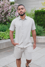 Load image into Gallery viewer, Short Sleeve Linen Shirt - Sand
