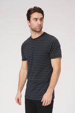 Load image into Gallery viewer, Nørregade Stripe - Mottled Blue-Black
