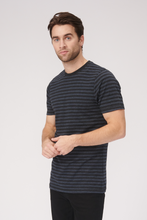 Load image into Gallery viewer, Nørregade Stripe - Mottled Blue-Black
