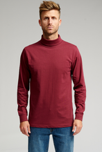 Load image into Gallery viewer, Roll collar sweater - Burgundy Red
