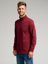 Load image into Gallery viewer, Roll collar sweater - Burgundy Red
